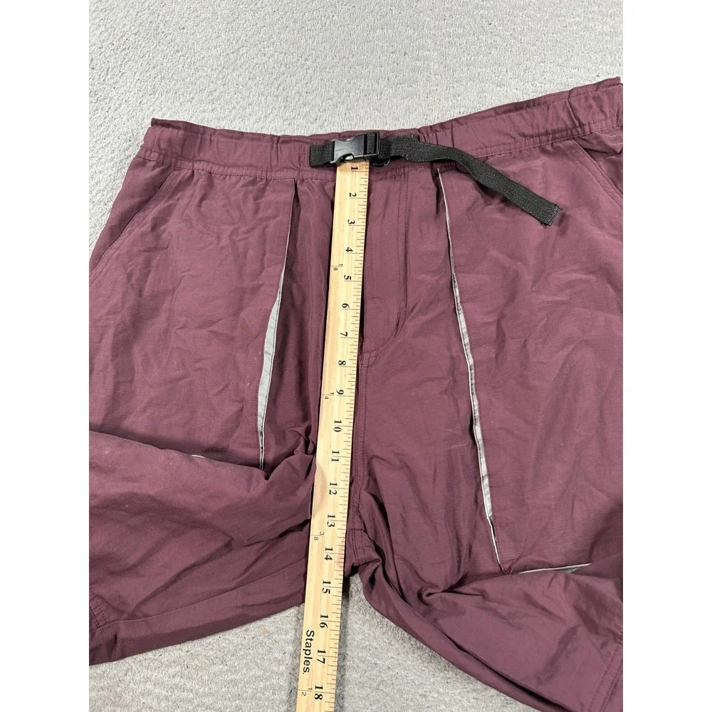 Bronze 56k Hard‎ Wear Pants Mens XL Red Baggy Nylon Cargo Track Pants